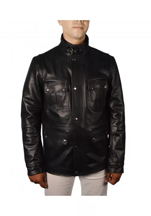 24 LIVE ANOTHER DAY JACK BAUER BLACK LEATHER JACKET