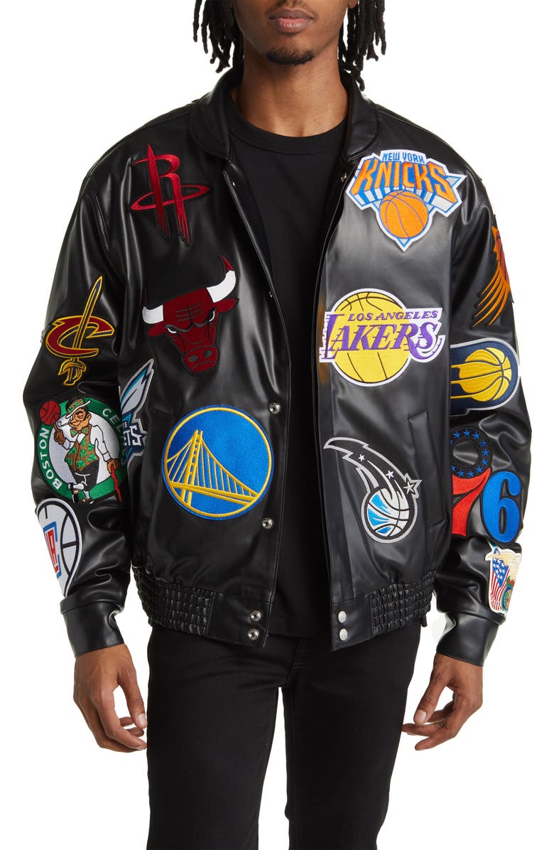 NBA Collage Leather Jacket