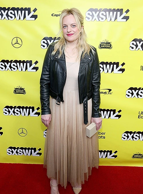 ELISABETH MOSS LEATHER JACKET