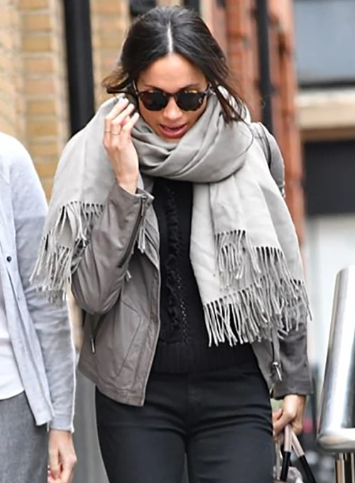 MEGHAN MARKLE LEATHER JACKET