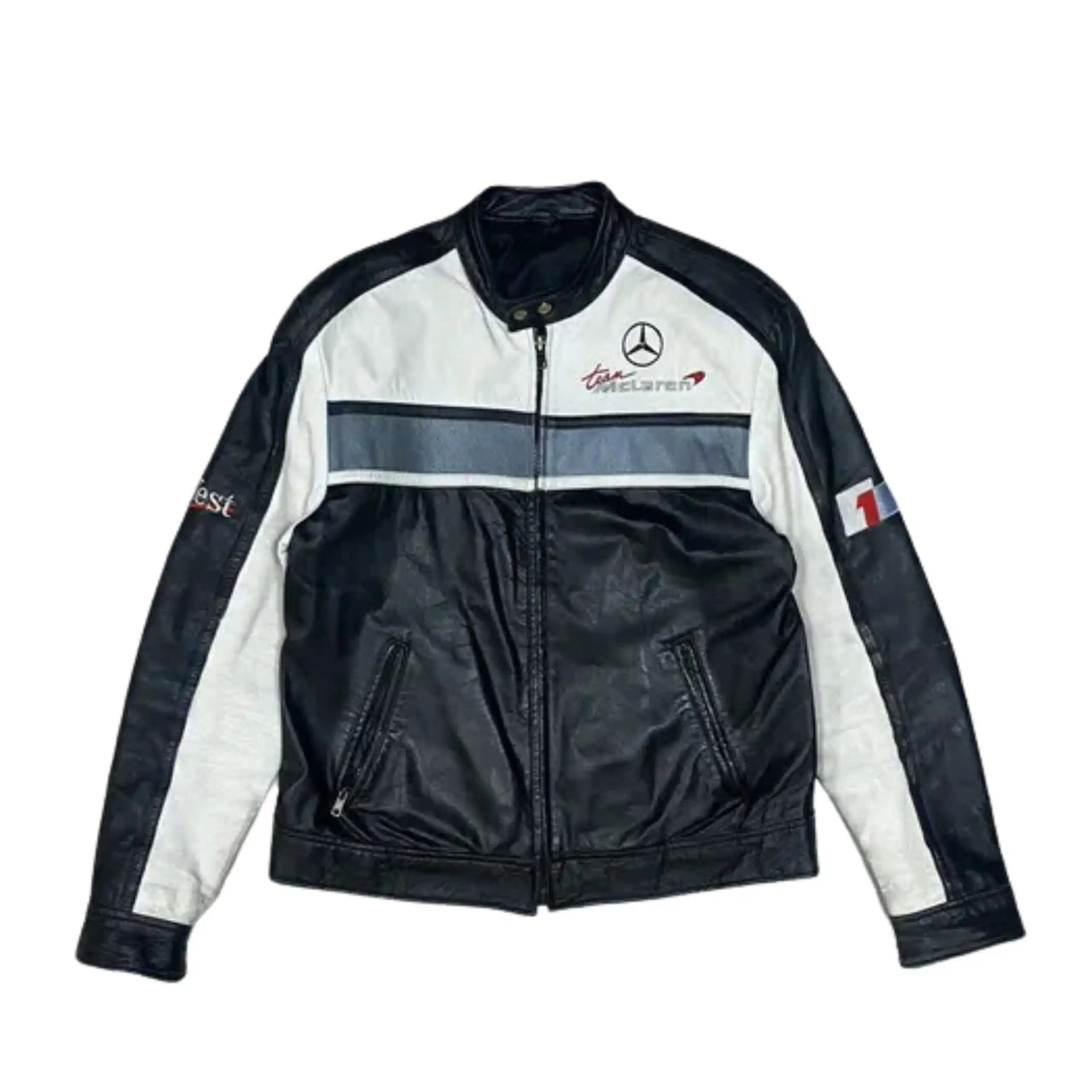 MERCEDES BENZ MCLAREN F1 WEST LEATHER JACKET